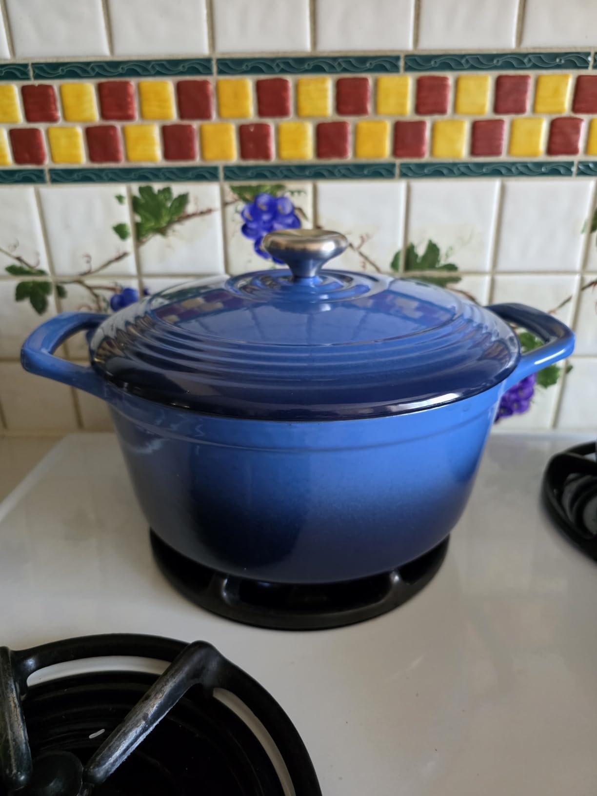Overmont Enameled Cast Iron Dutch Oven - 5.5QT Pot with Lid Cookbook, Pink customer photo 1