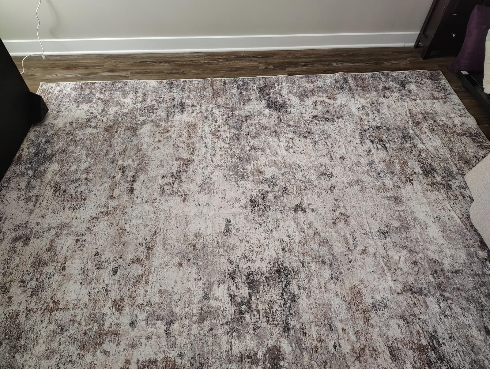 UERMEI 2x6 Washable Runner Rug for Hallway, Non Slip Low Pile Kitchen Carpet, Neutral Modern Abstract Indoor Floor Mat for Entryway Laundry, Kid & Pet Safe High Traffic Area, Brown/Grey/Red customer photo 1