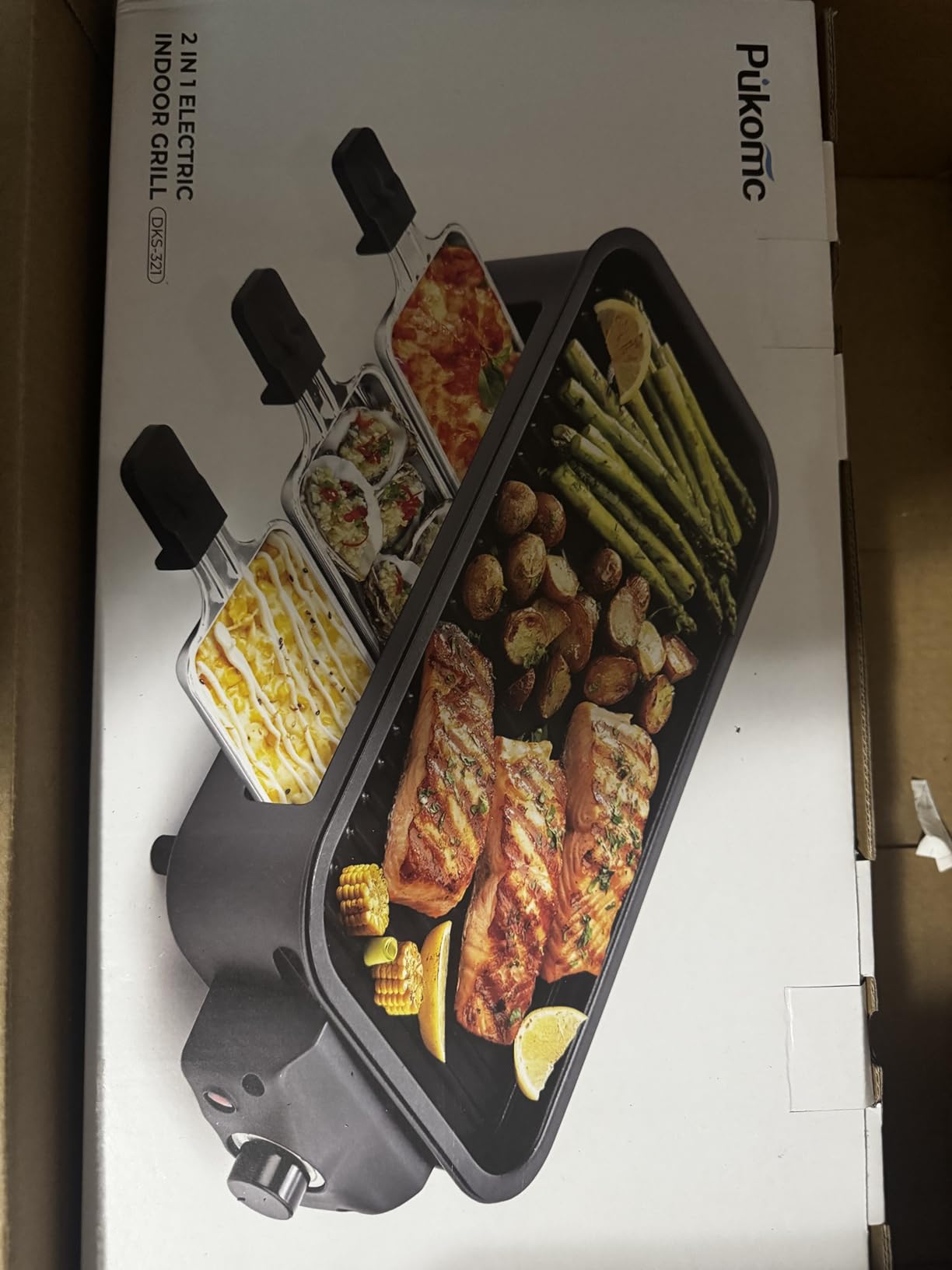 Pukomc Electric Indoor Grill,2 in 1 Indoor Grills for Kitchen customer photo 1