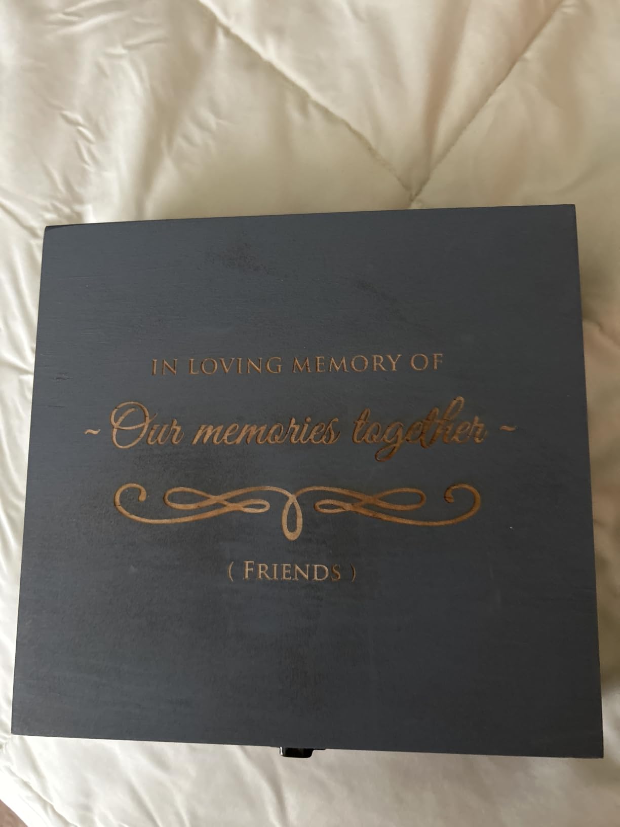 Personalized Anniversary Box, Engraved Wooden Keepsake Box for Couples customer photo 2