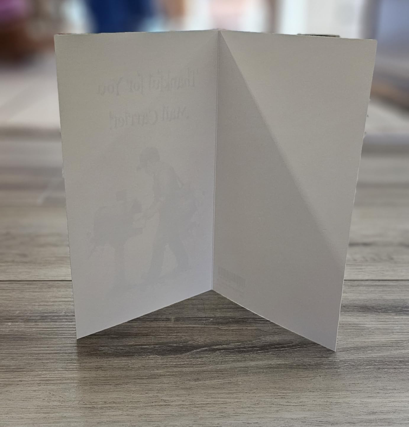 Mail Carrier Thank You Card, Postal Worker Appreciation Card, Thank You Gift with Red Envelope and Gold Seal Sticker, Blank Inside customer photo 2
