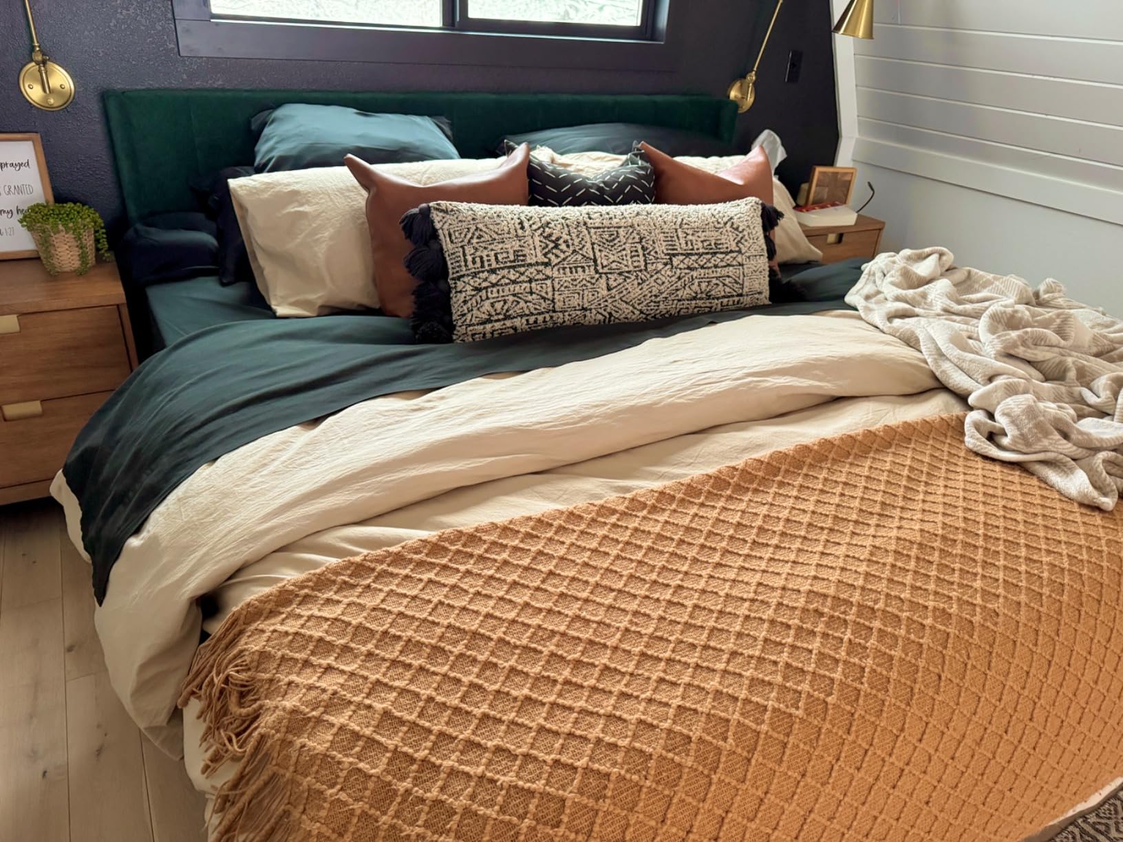 APSMILE Oversized King Down Feather Fibers Comforter,Fluffy Duvet Insert customer photo 1