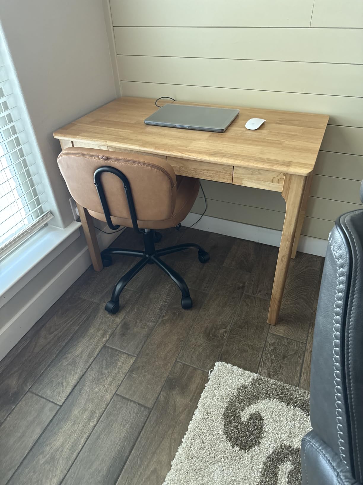 DUMOS Armless Office Chair, Small Home Desk Chair, Lumbar Support customer photo 1