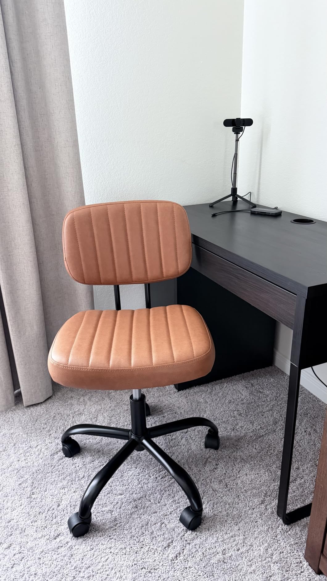 DUMOS Armless Office Chair, Small Home Desk Chair, Lumbar Support customer photo 2