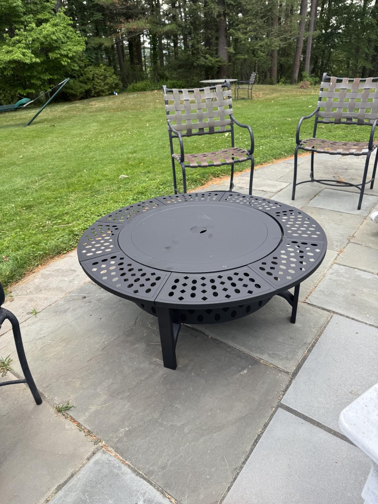 OutVue 42 Inch Smokeless Fire Pit with 2 Grills, Large Firepits for Outside customer photo 1