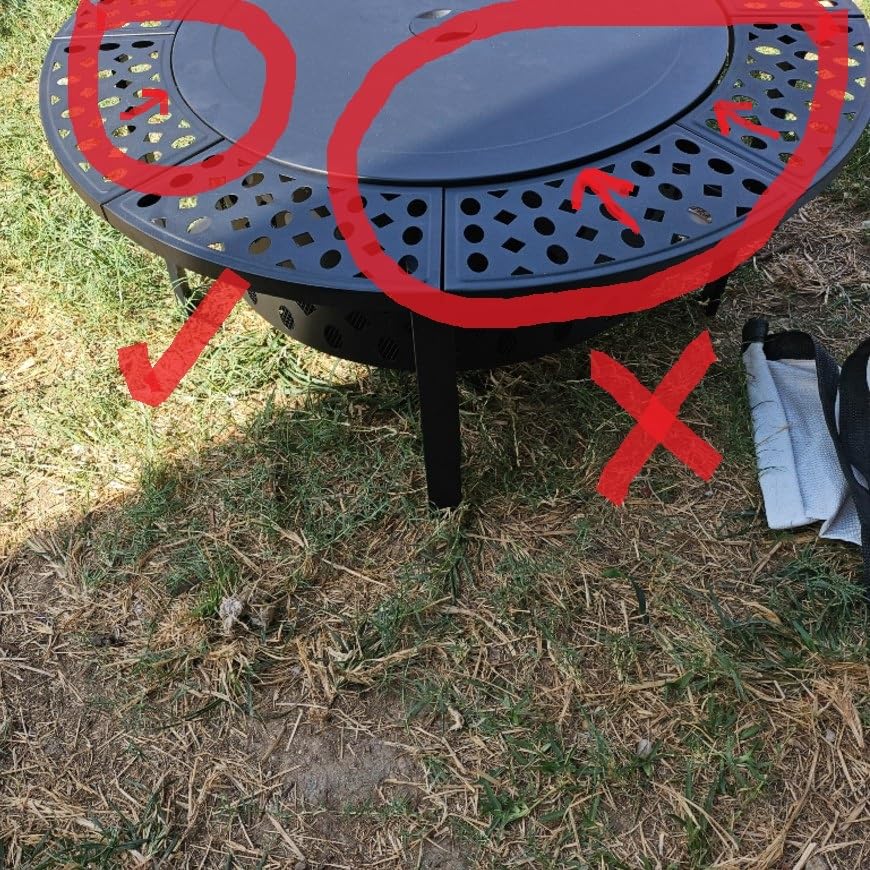OutVue 47 Inch Smokeless Fire Pit with 2 Grills,Large Firepits for Outside customer photo 2