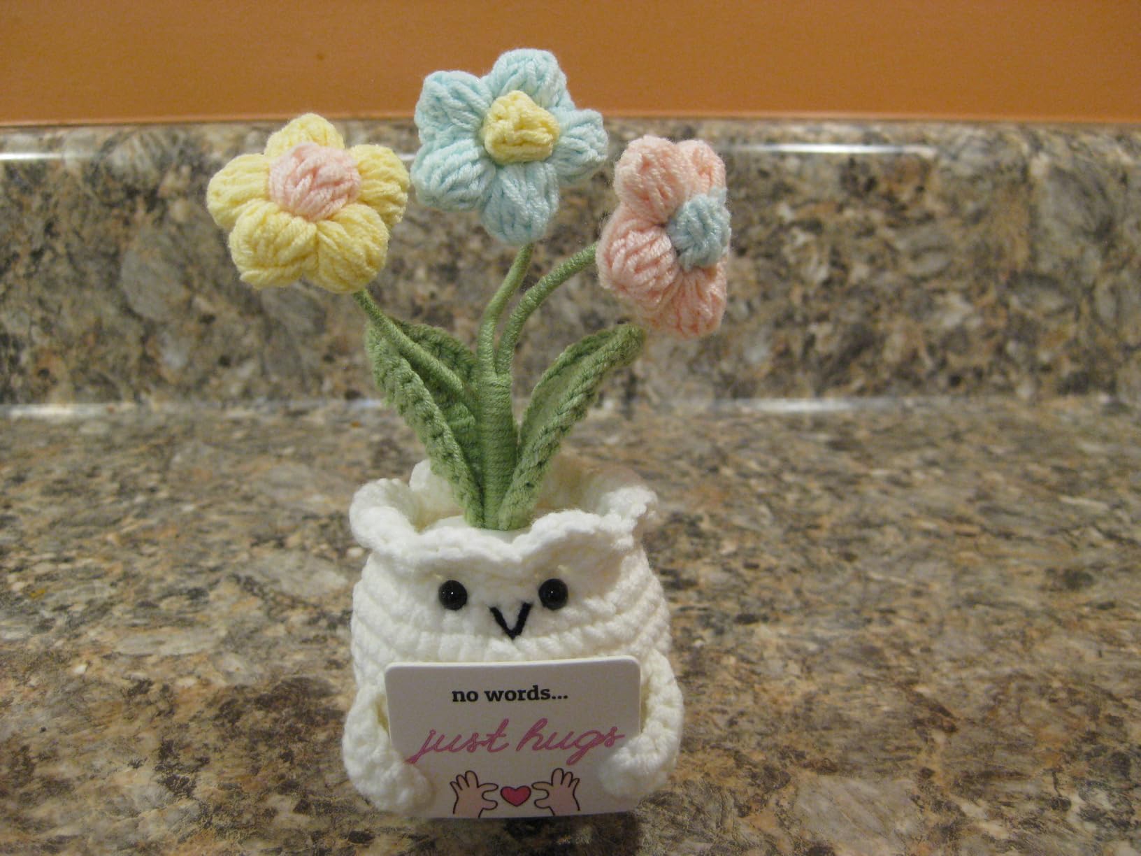Crochet Forget Me Not Flower Pot Birthday Gifts for Women customer photo 2