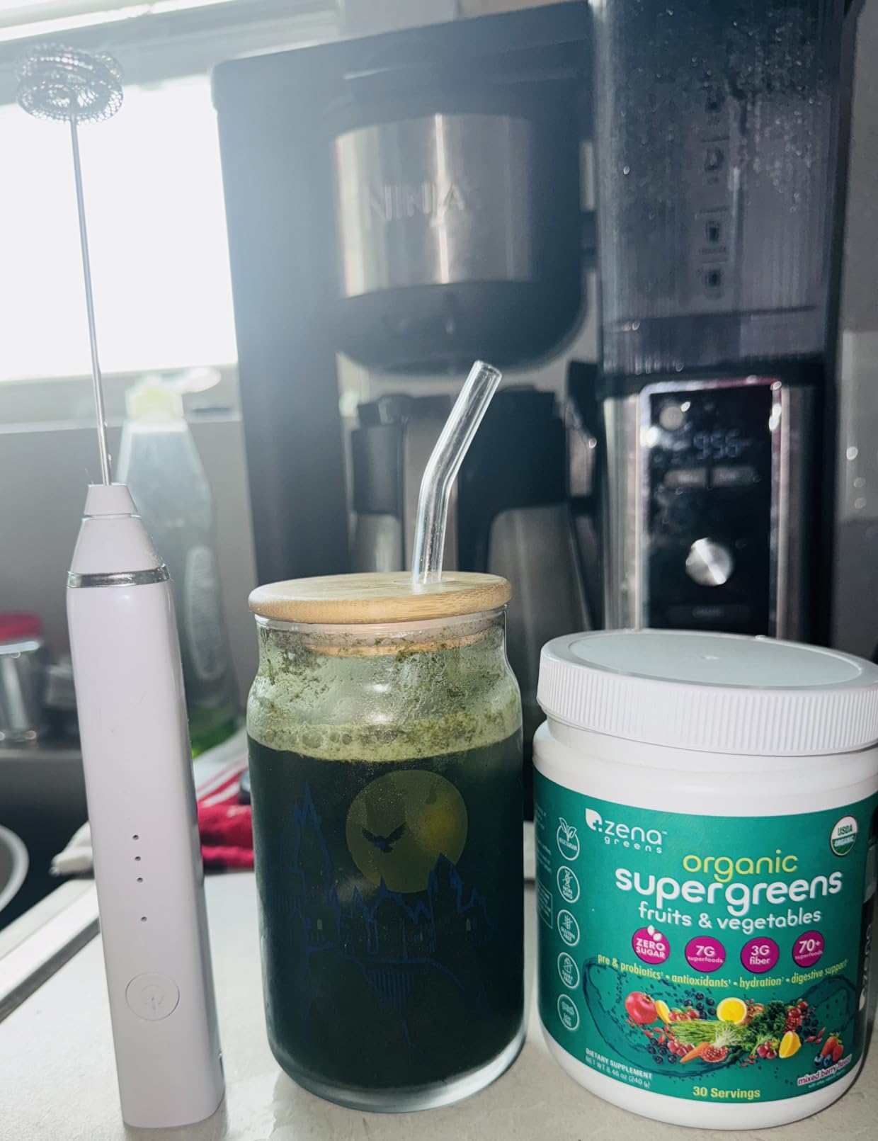 Zena Nutrition Organic Super Greens Gummies, 70+ Superfoods, 0 Sugar, 5g Fiber, Spirulina, Chlorella, Prebiotics/Probiotics, Digestive Enzymes, Gut Health, Mixed Berry, 100 Gummies, 20 Servings customer photo 2