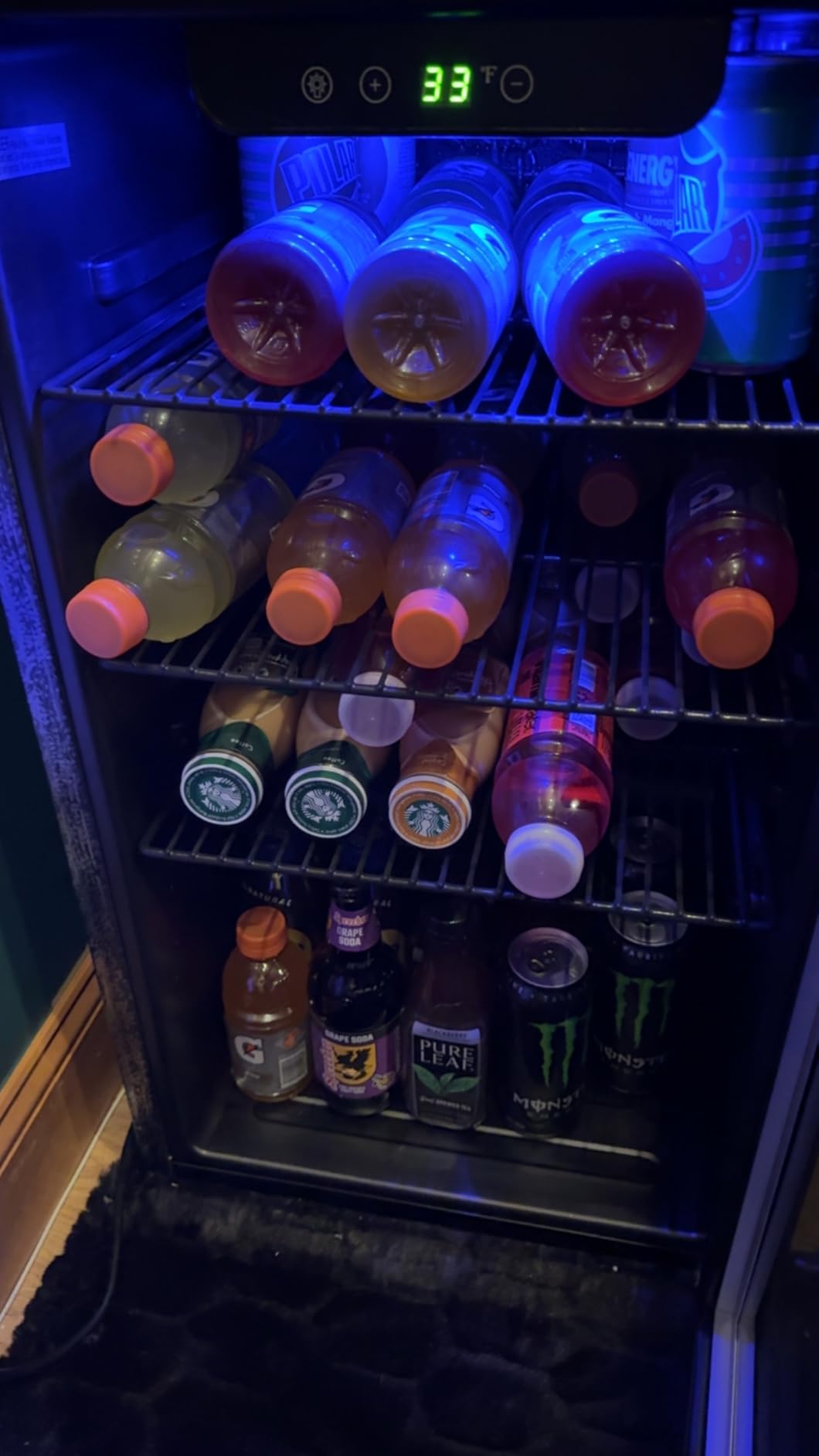 Antarctic Star 12 Bottle Wine Cooler Beverage Refrigerator Mini Fridge Clear Glass Door Quiet Counter Top Cellar for Beer Soda Bar 1.3 cu.ft customer photo 2