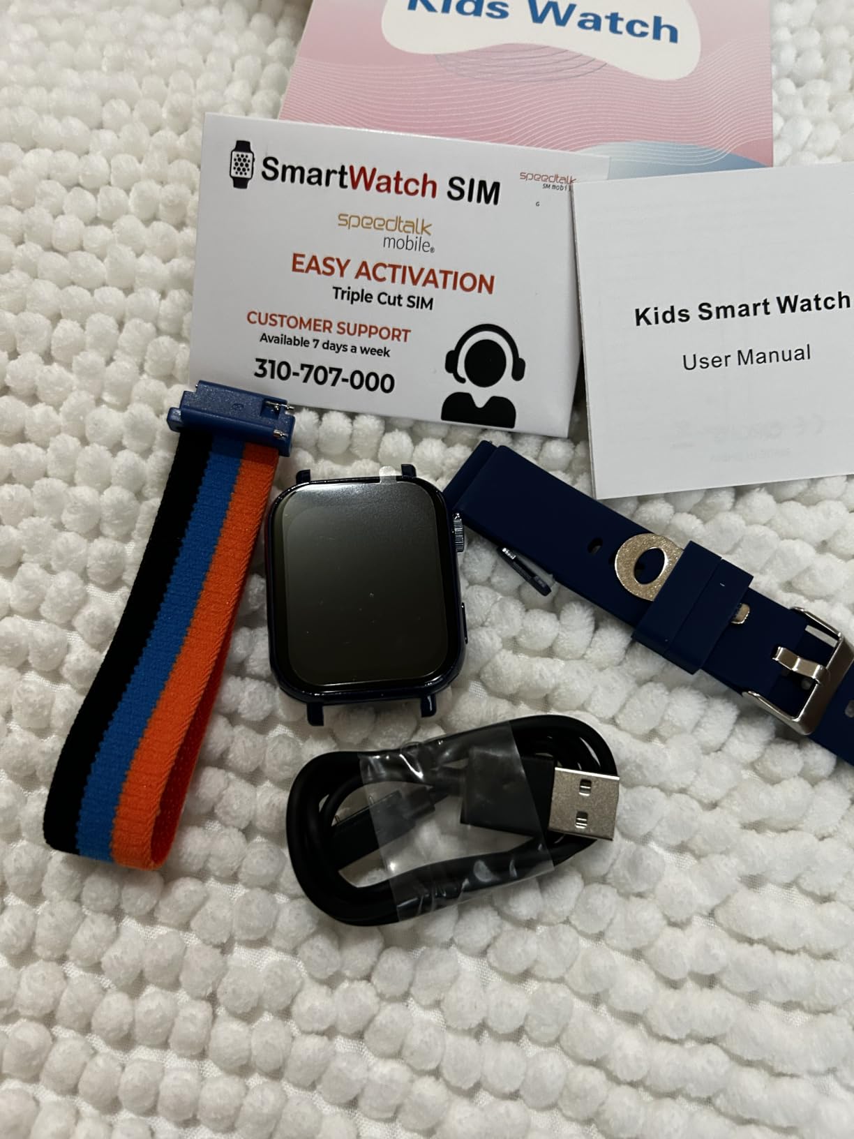 4G Kids Smart Watch for Boys Girls with GPS Tracker, SOS, Two Way Call Video Calling Voice Chat,School Mode, Alarm Clock,Safe Zones,Pedometer,Stopwatch,Games Children Smartwatch for 4-12 (4G Blue) customer photo 1
