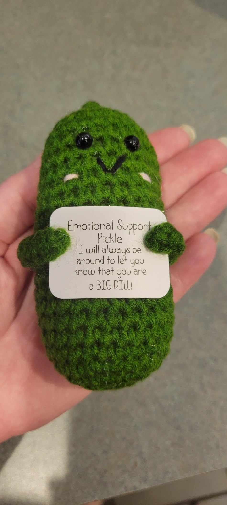 DAFURIET Cute Handmade Crochet Computer, Emotional Inspirational Support Self Care Gifts for Coworkers Employees Friends, Error 404 Energy Not Found Office Cubicle Home Workspace Desk Decor customer photo 1