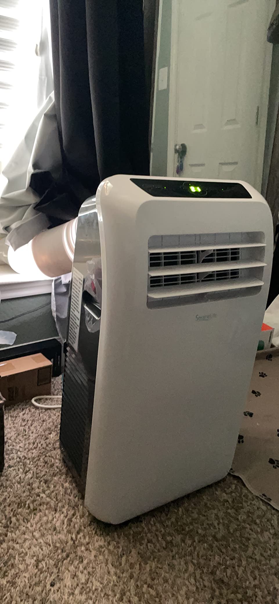 SereneLife Portable Air Conditioner, Dehumidifier & Fan | Dual Motor 3-in-1 8,000 BTU AC with 64°F–90°F Temperature Range, Cools Up to 350 Sq Ft, 3 Fan Speeds, Remote Control & Window Kit, White customer photo 2