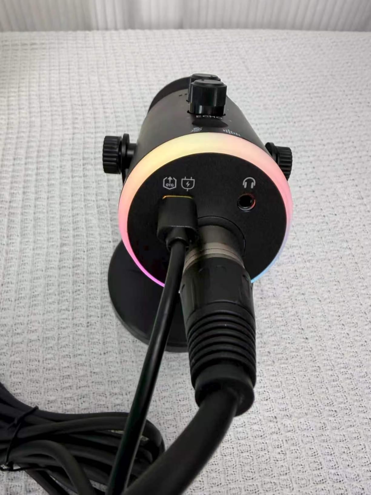 Gaming Audio Mixer for Live Streaming, RGB PC Mixer with XLR Mic Interface customer photo 2
