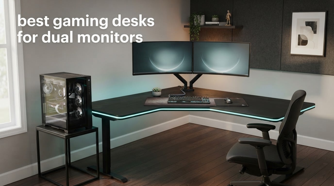 best gaming desks for dual monitors