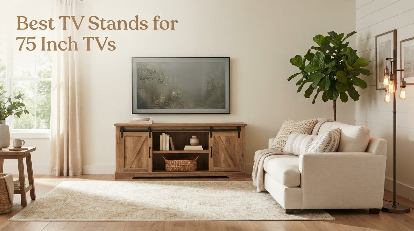 Best TV Stands for 75 Inch TVs