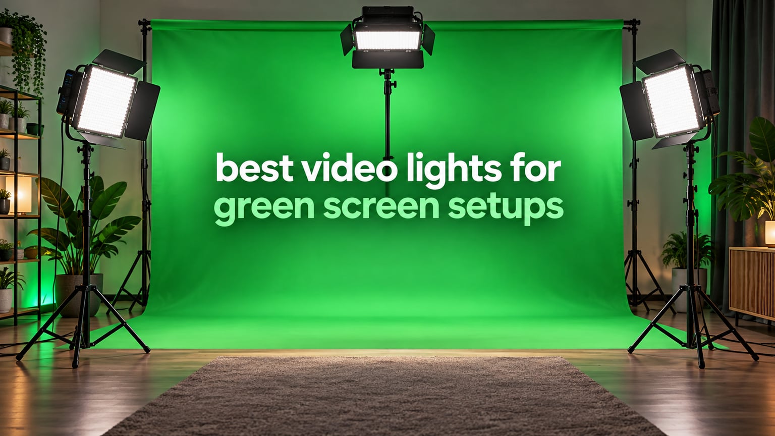 best video lights for green screen setups