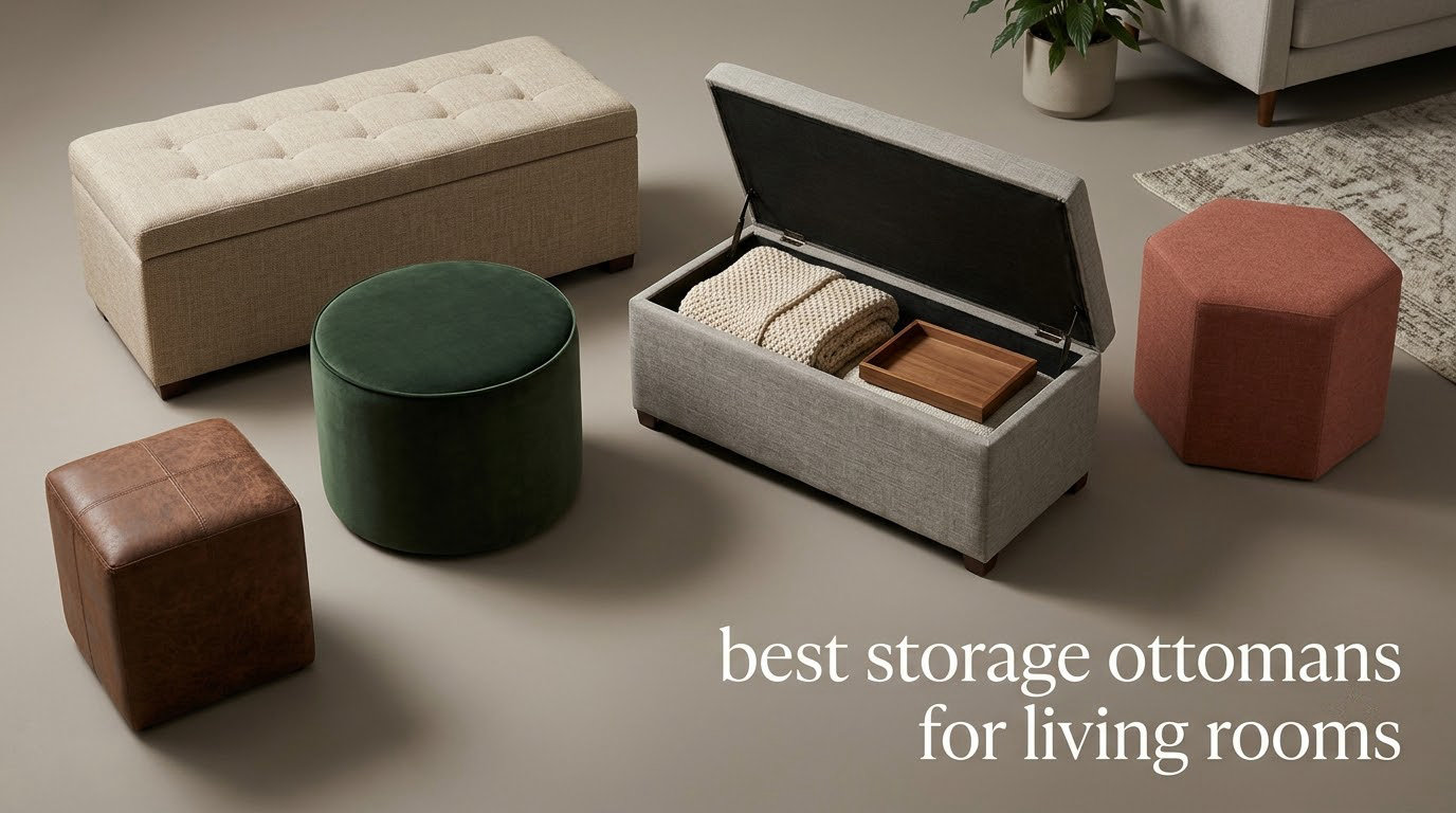 best storage ottomans for living rooms