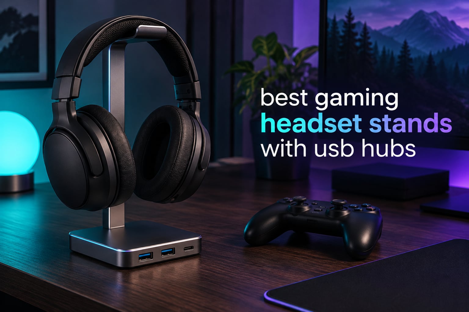 best gaming headset stands with usb hubs
