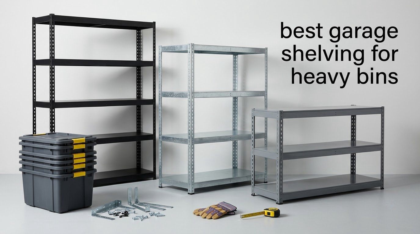 best garage shelving for heavy bins