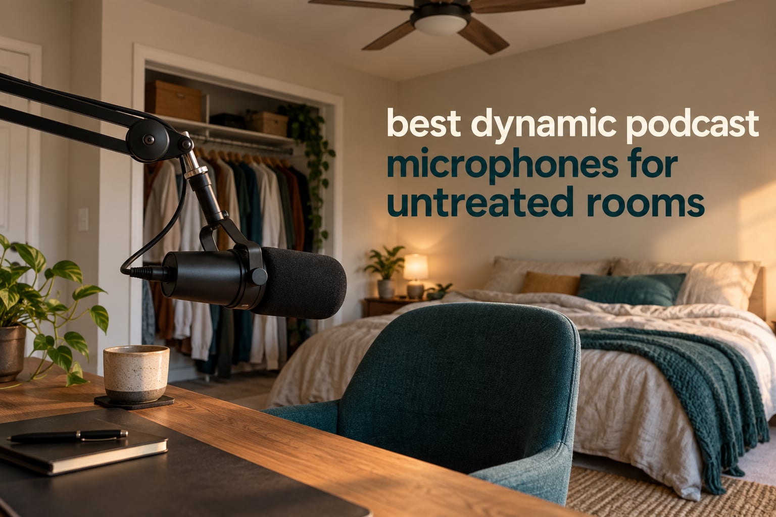 best dynamic podcast microphones for untreated rooms