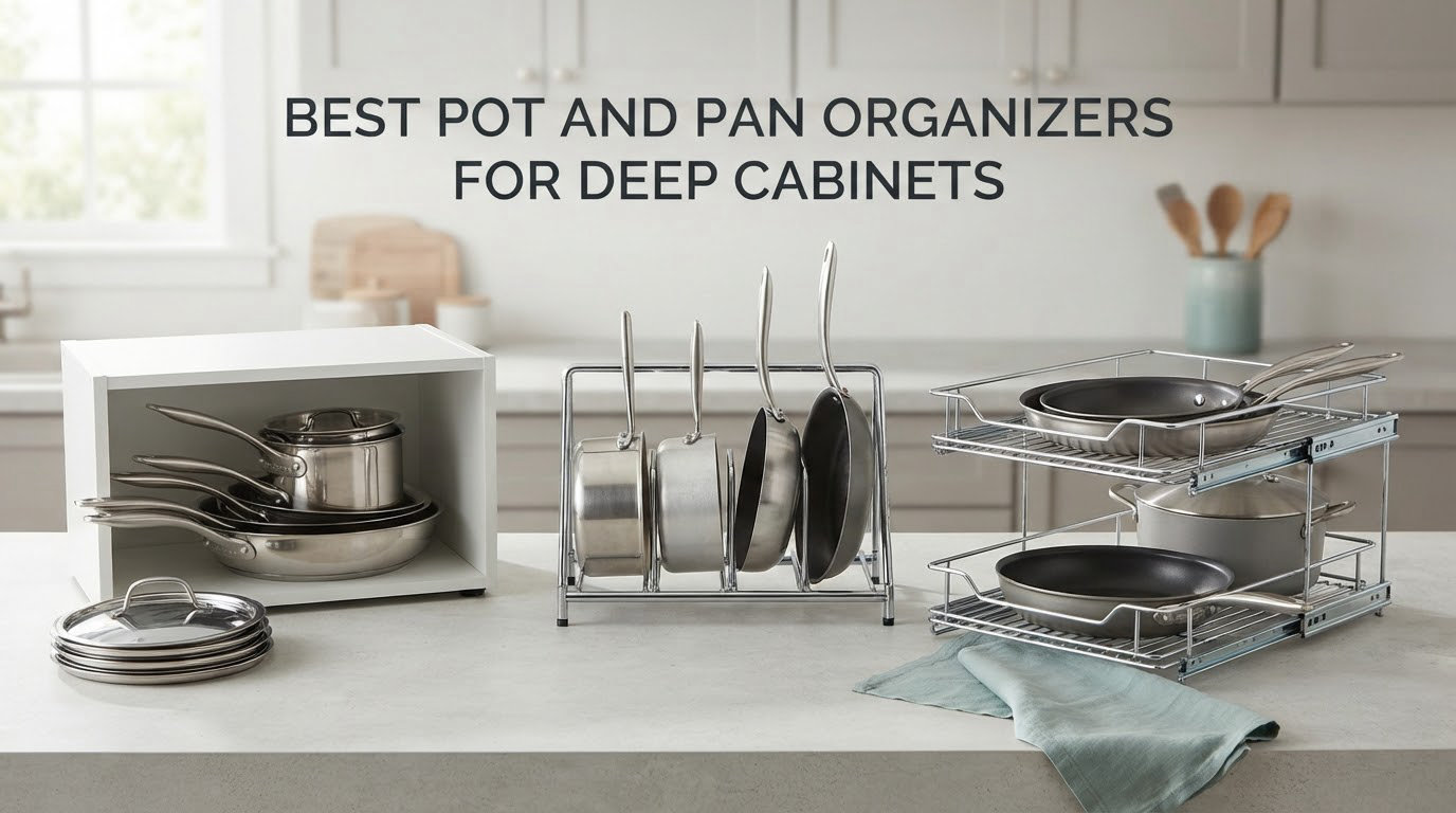 best pot and pan organizers for deep cabinets