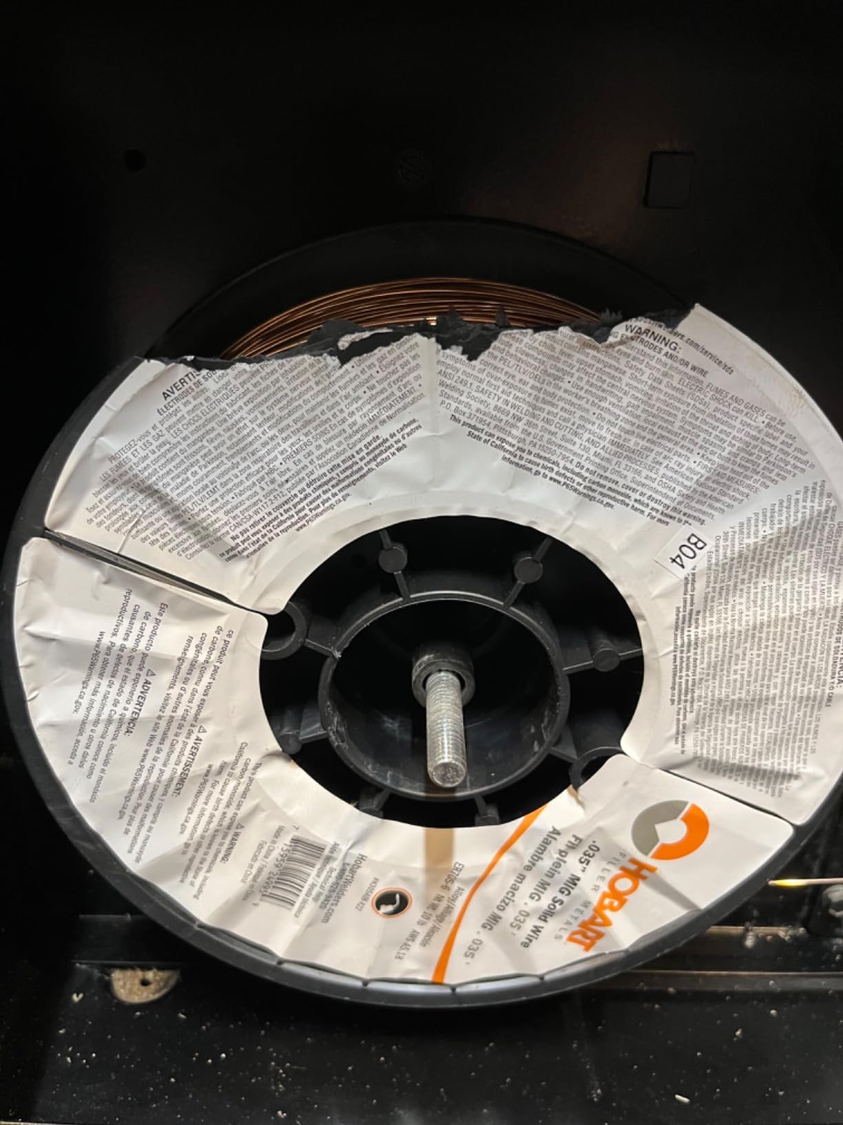 Hobart ER70S-6 Solid MIG Welding Wire 0.035 in, 10 lb Spool, Carbon Steel customer photo 1