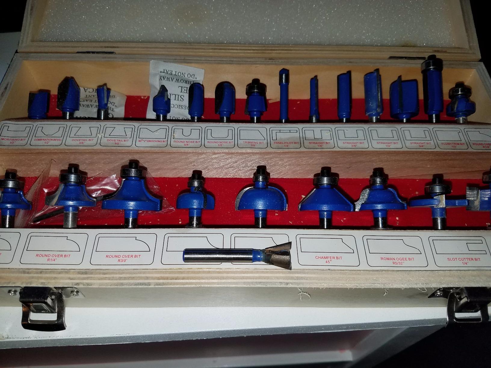 24-Piece Router Bit Set - Wood Routers Kit with 0.25-Inch Shank and Wooden Storage Case - Woodworking Tools for Home Improvements and DIY by Stalwart customer photo 2