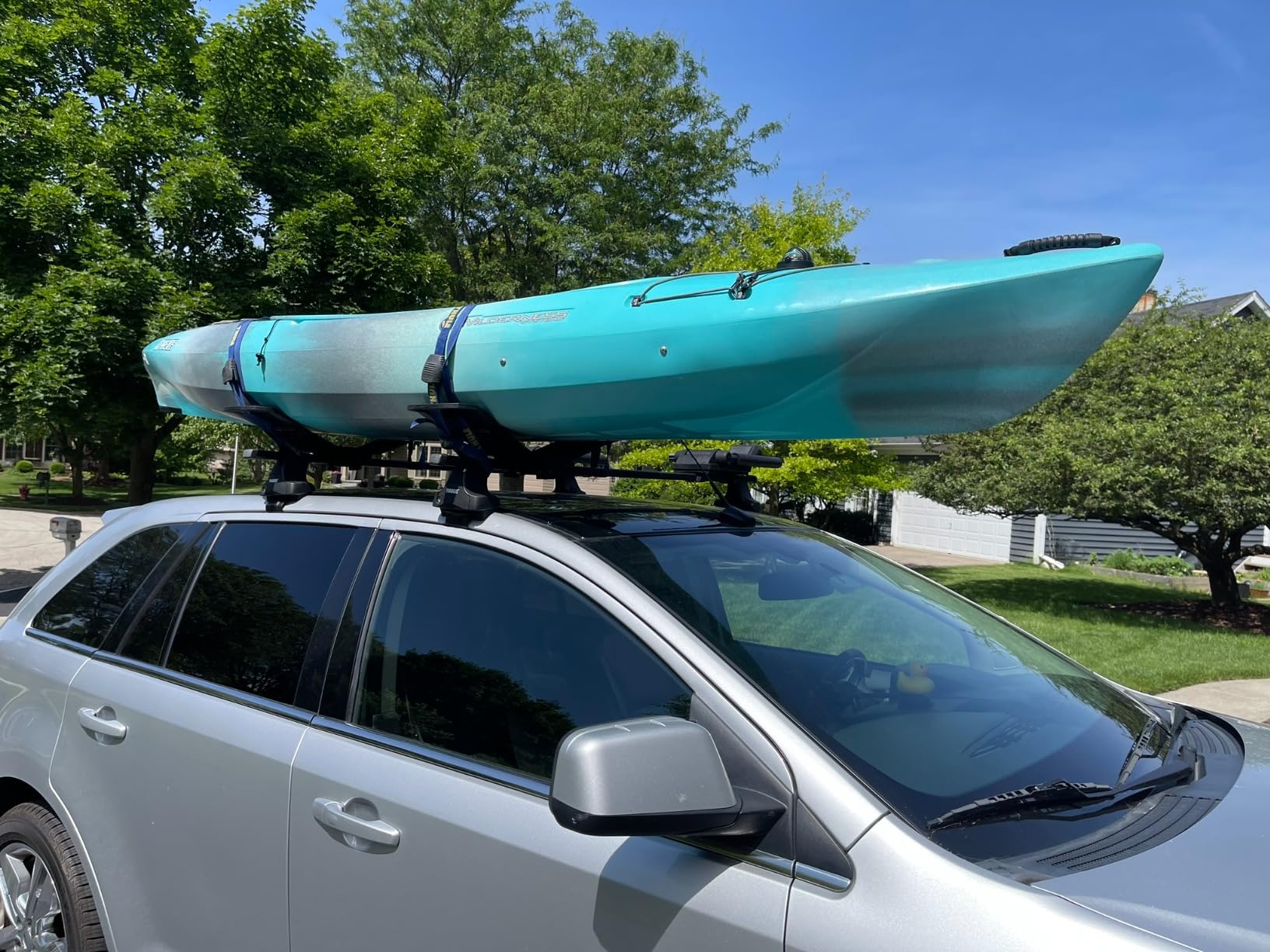 Malone SeaWing Saddle Style Universal Car Roof Rack Kayak Carrier with Bow & Stern Tie-Downs – 70 lb Capacity, V-Style Cradles, No-Tool Install, Jawz Mount, Corrosion-Resistant Nylon customer photo 2