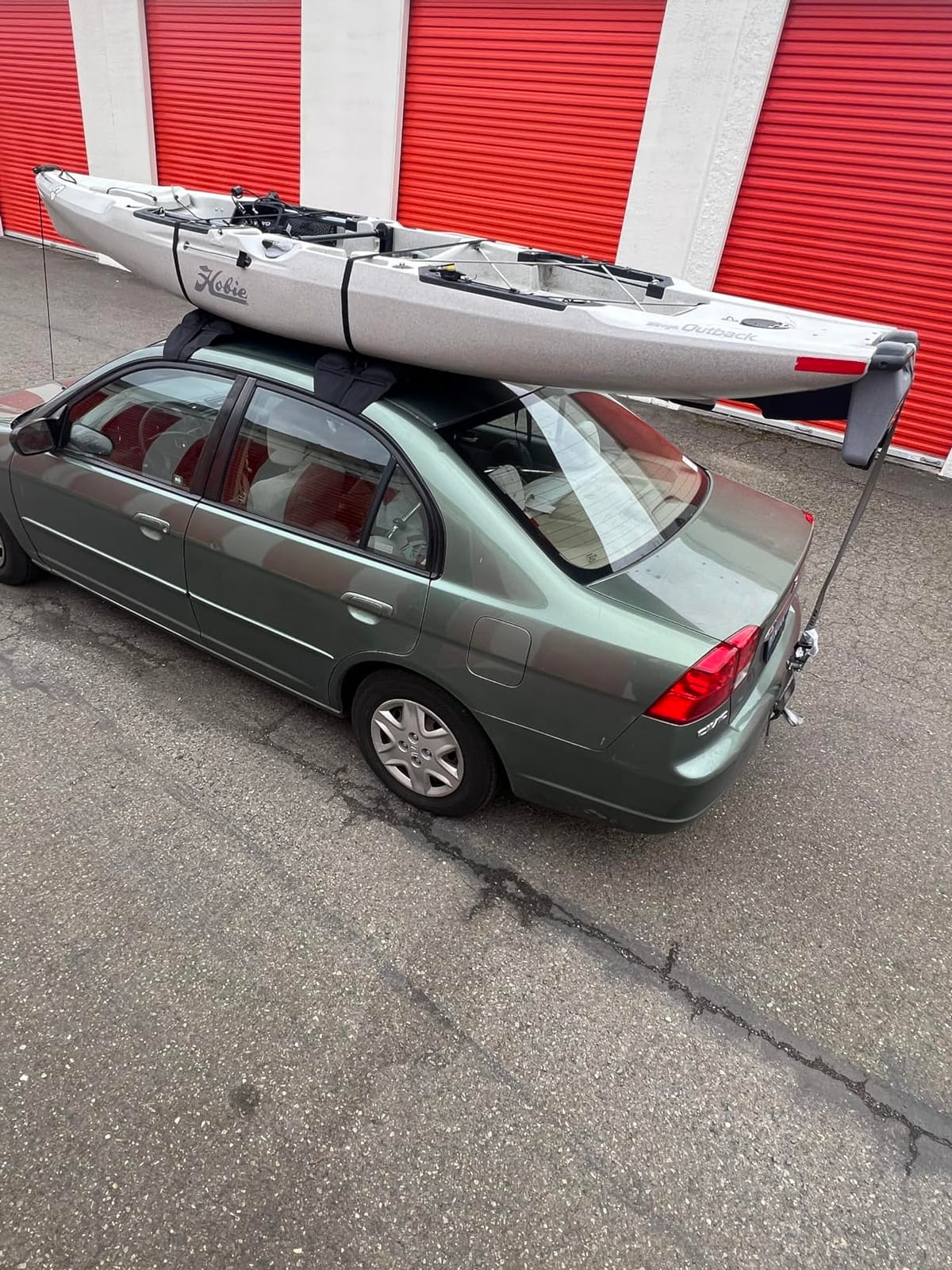 Universal Inflatable Soft Roof Rack Bars (Pair); Tie-Downs and Bow and Stern Lines Included; Carrier for Kayaks, Canoes, Surfboards and SUPs; Fits Cars and SUVs customer photo 1