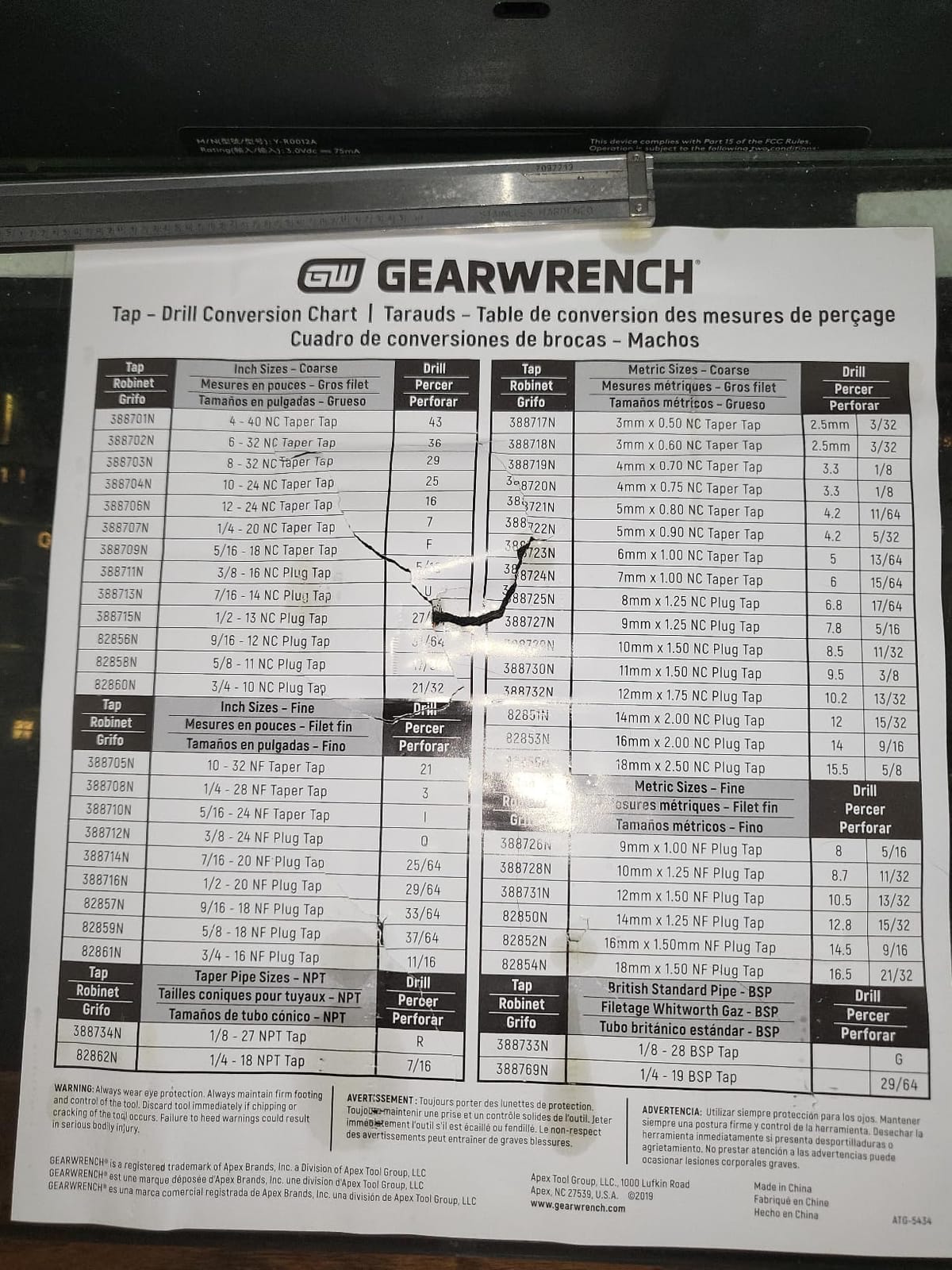 GEARWRENCH 114 Piece Ratcheting Tap and Die Set | SAE & Metric | 82812 customer photo 2