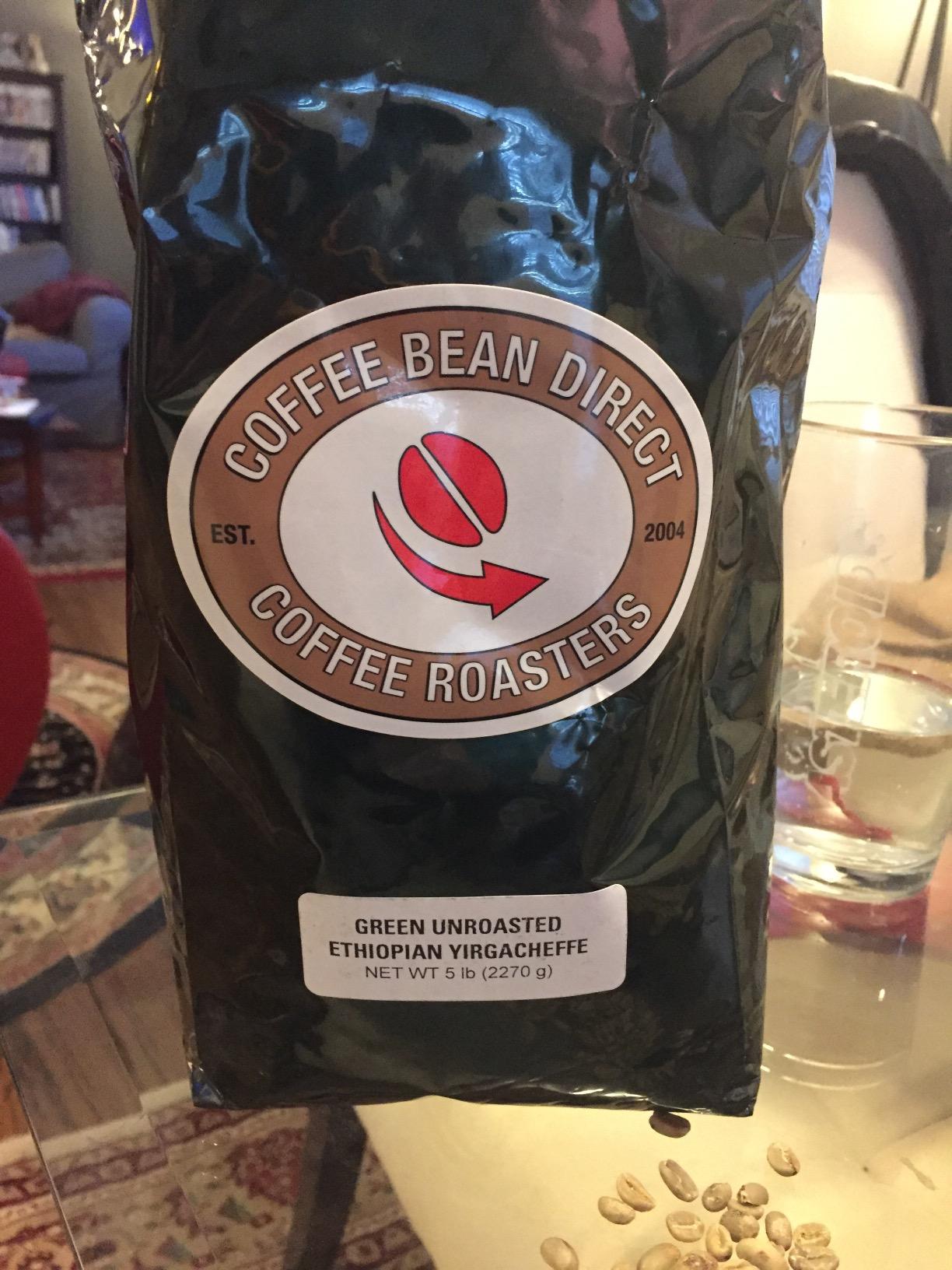 Coffee Bean Direct Unroasted Ethiopian Yirgacheffe, 5lb Bag customer photo 2