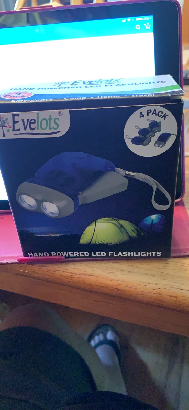 Evelots 4-Pack Hand Crank Flashlights for Emergencies, Double LED customer photo 1
