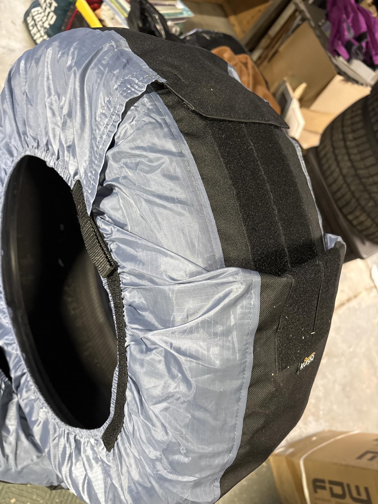 Kurgo Seasonal Tire Tote | Spare Tire Cover | Portable Wheel Bags | Winter Tire Cover | Eco-Friendly Tire Totes | Handle for Easy Transportation | Universal Fit customer photo 1
