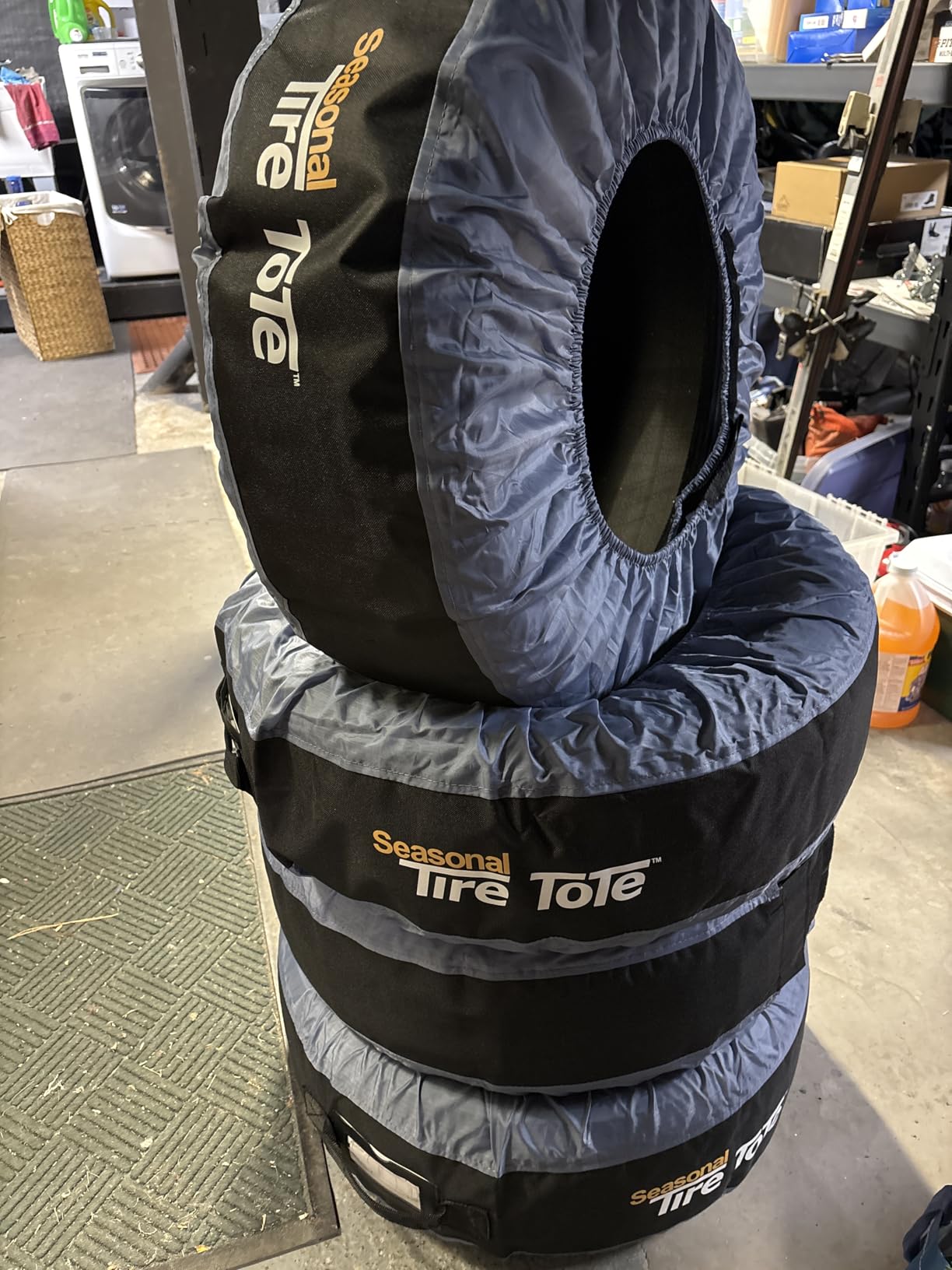 Kurgo Seasonal Tire Tote | Spare Tire Cover | Portable Wheel Bags | Winter Tire Cover | Eco-Friendly Tire Totes | Handle for Easy Transportation | Universal Fit customer photo 2