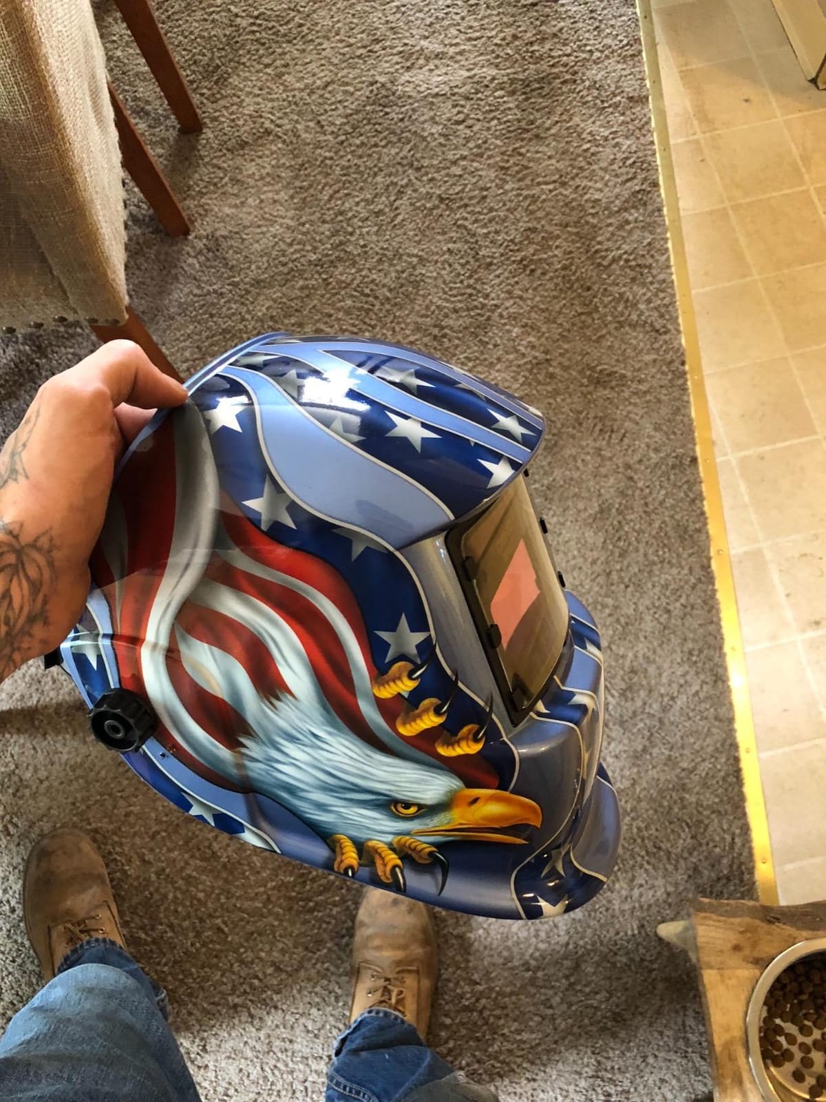Welding Helmet Auto Darkening: DEKORPO True Color Solar Powered Auto Darkening Welding Welder Mask Hood Helmets customer photo 1
