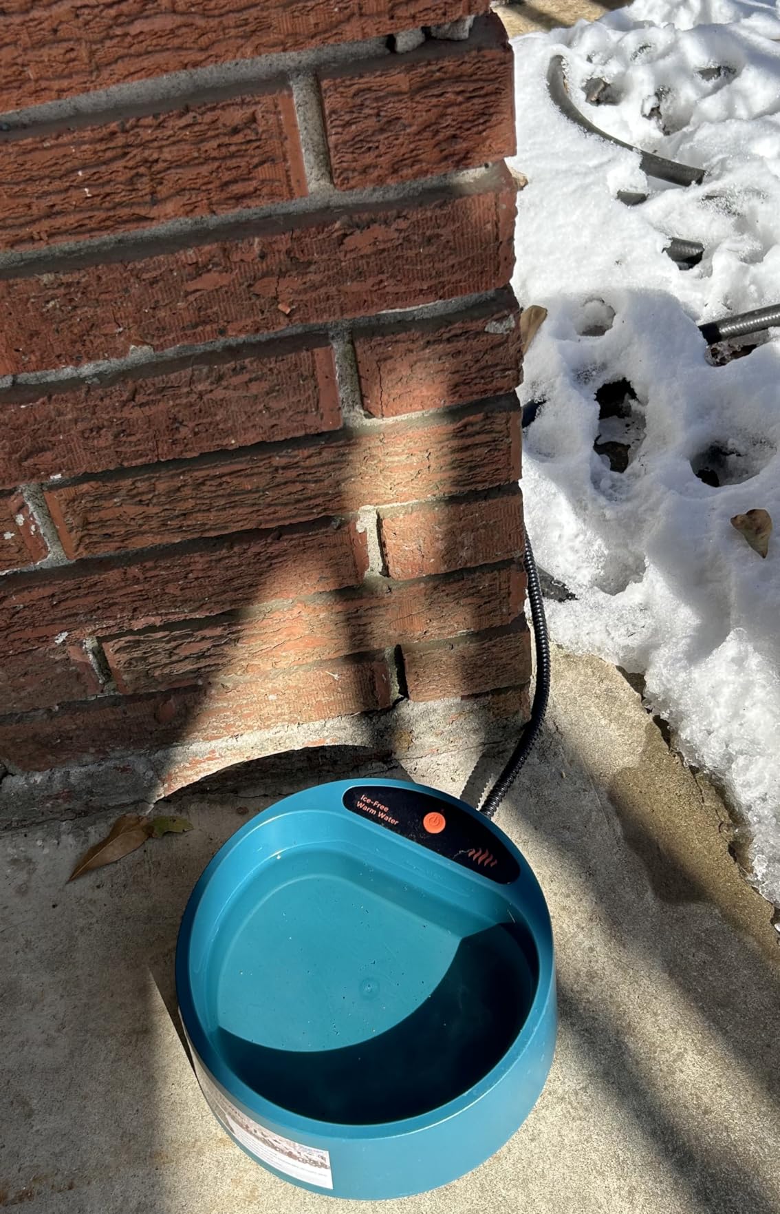 NAMSAN Heated Pet Bowl Outdoor Heated Dog Water Bowl Thermal-Bowl Livestock Heating Dish Provide Drinkable Water in Sub-Freezing Temperature for Cats, Chickens, Squirrels customer photo 2
