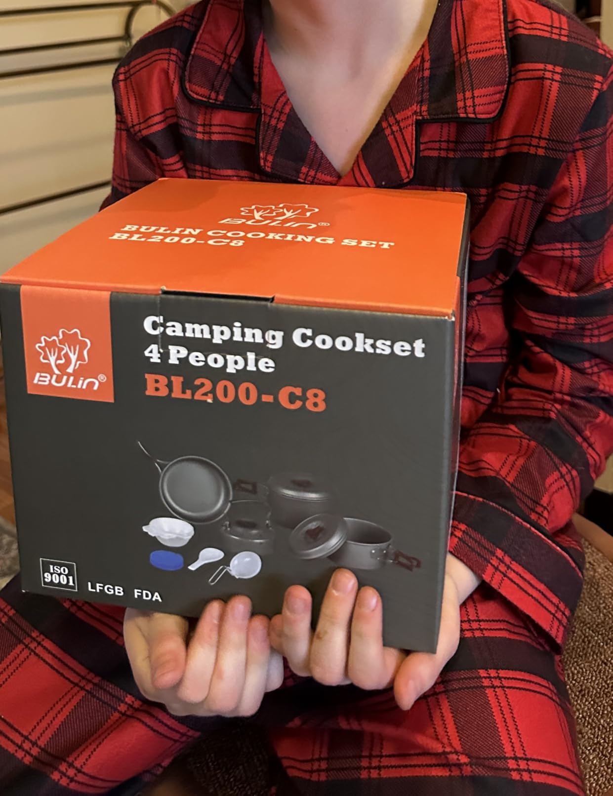 Bulin Camping Cookware, Portable Pots Kettle and Pans Set, 13 PCS for 3-4 customer photo 2