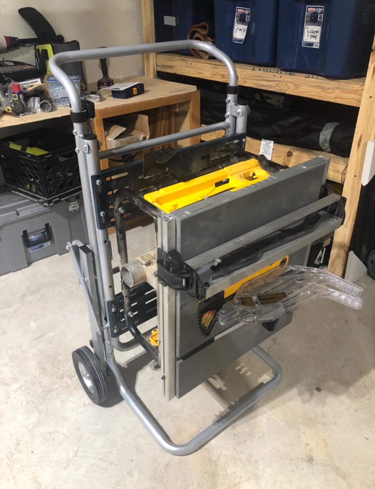 POWERTEC Table Saw Stand with Wheels, Portable Stand w/ 330Lbs Load Capacity, Foldable Design for Easy Storage in Garage, Compatible with Dewalt Table Saw (MT4009) customer photo 1