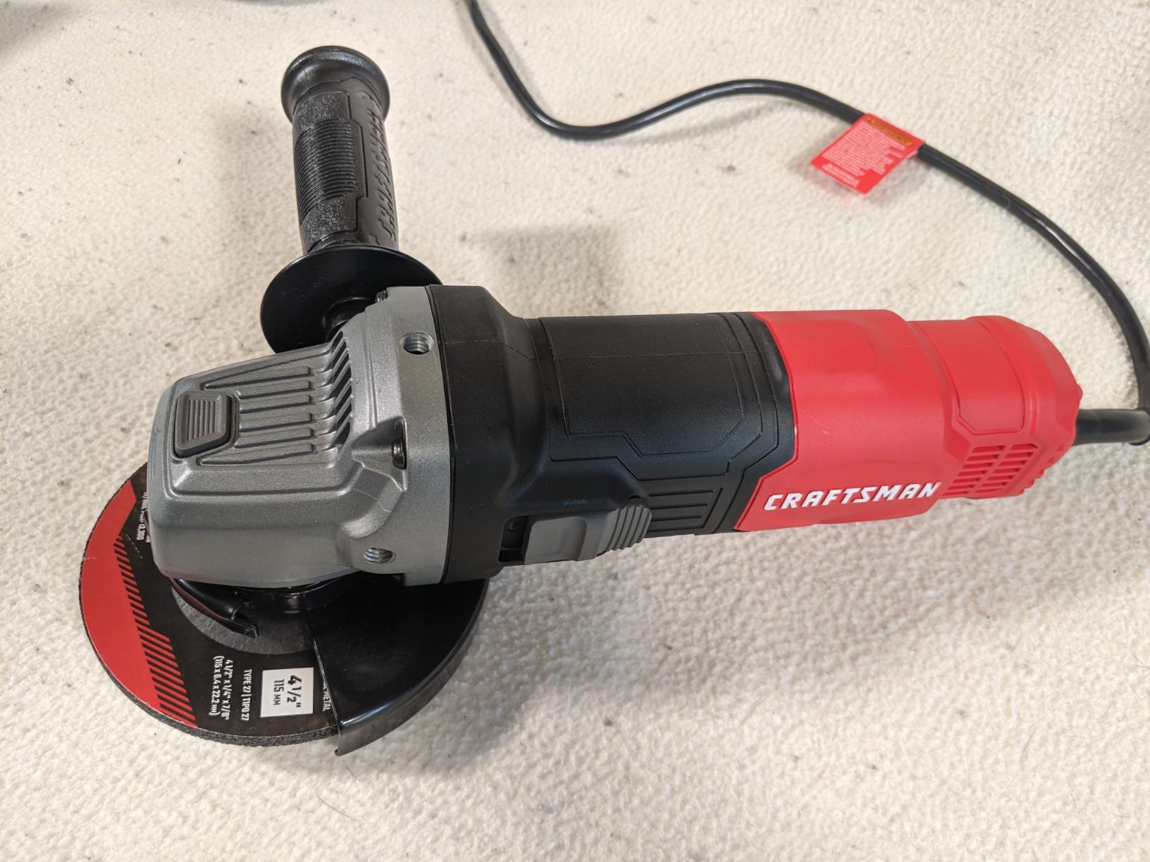CRAFTSMAN Small Angle Grinder Tool 4-1/2 inch, 6 Amp, 12,000 RPM, Corded (CMEG100) customer photo 2