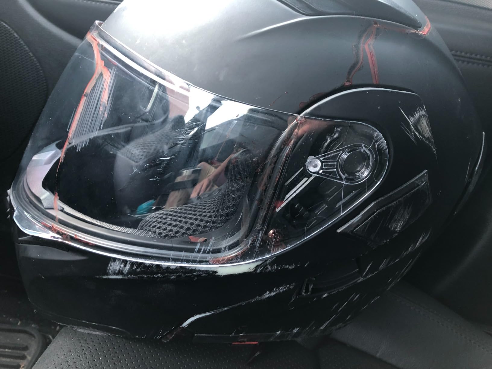 ILM Motorcycle Dual Visor Flip up Modular Full Face Helmet DOT Model 902/902L customer photo 2
