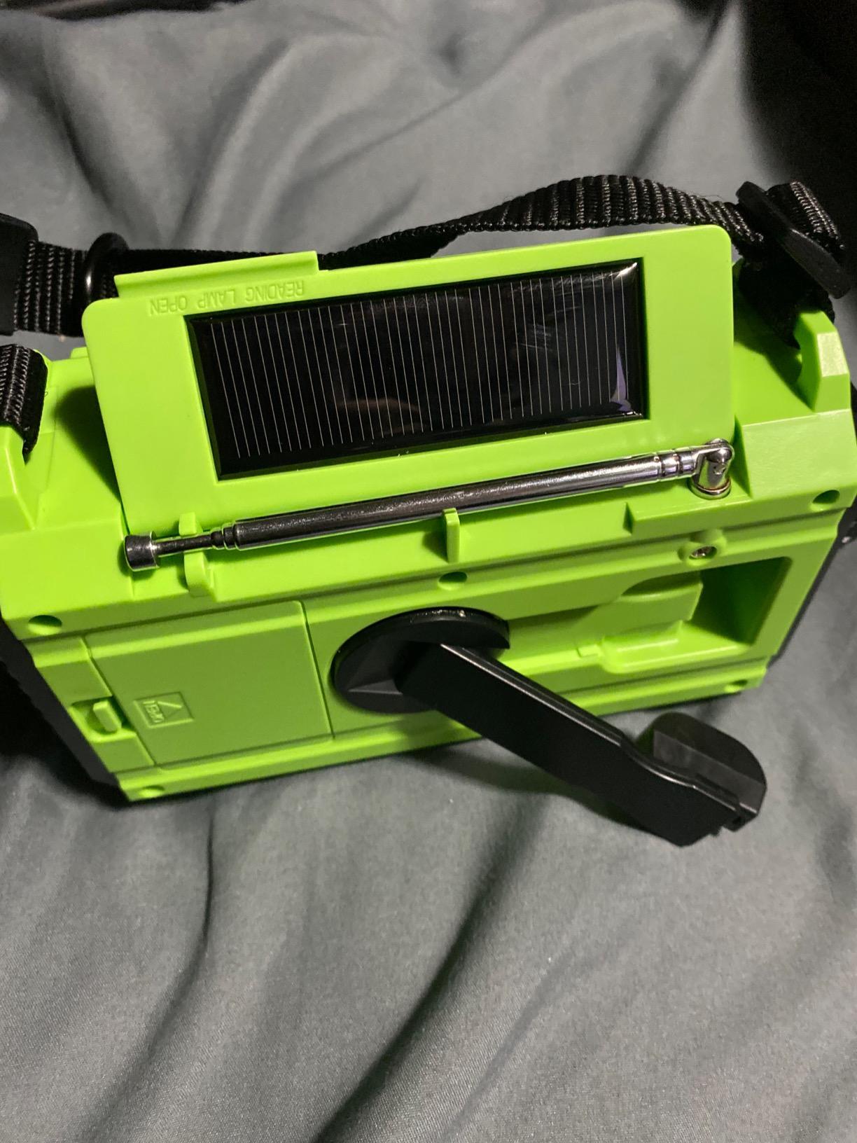 Emergency Weather Radio, Portable Solar Hand Crank Radio with NOAA/AM/FM/SW customer photo 2