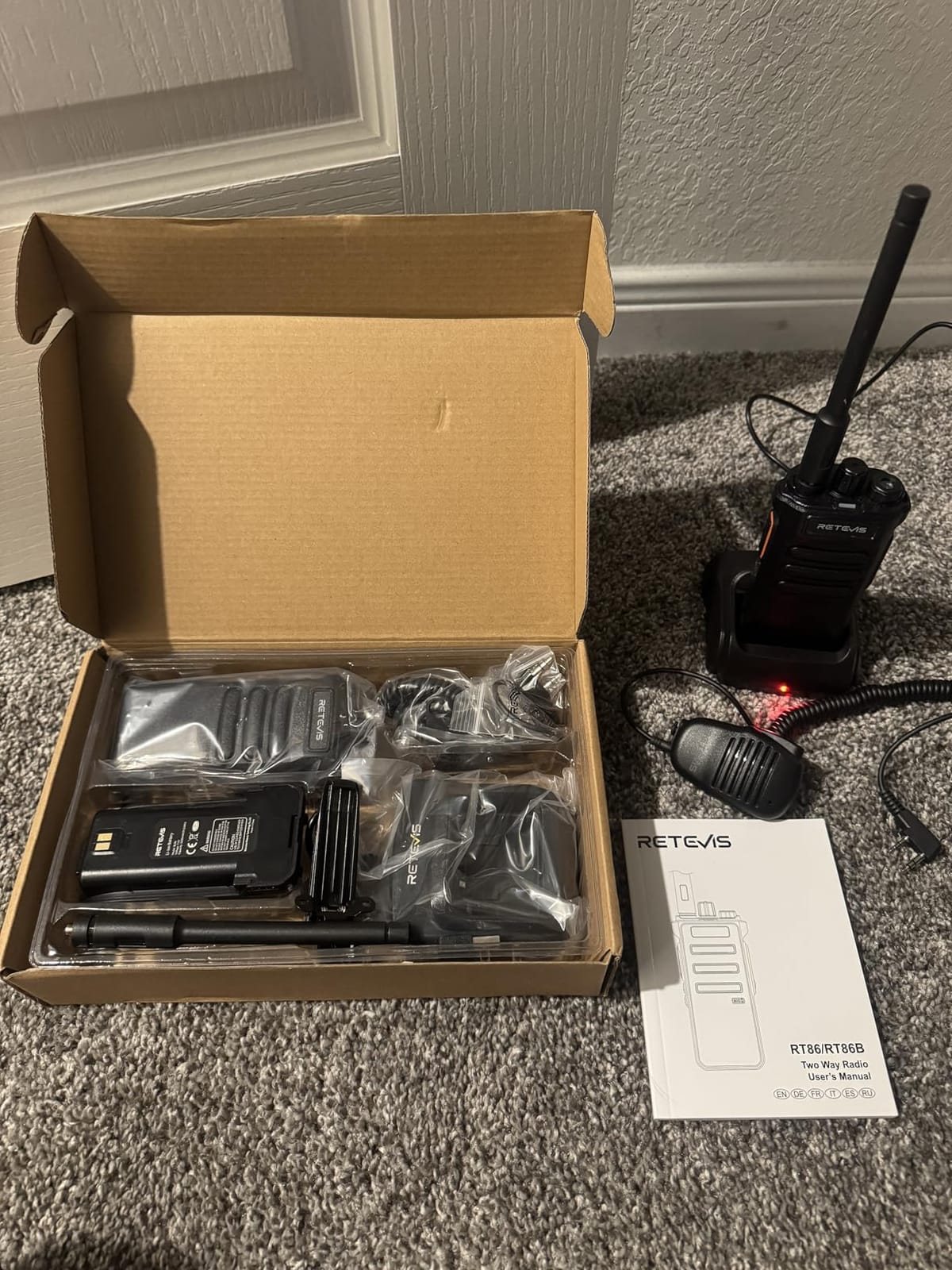 Retevis RT86 2 Way Radio Long Range with Mic for Warehouse,High Power,4Pack customer photo 1
