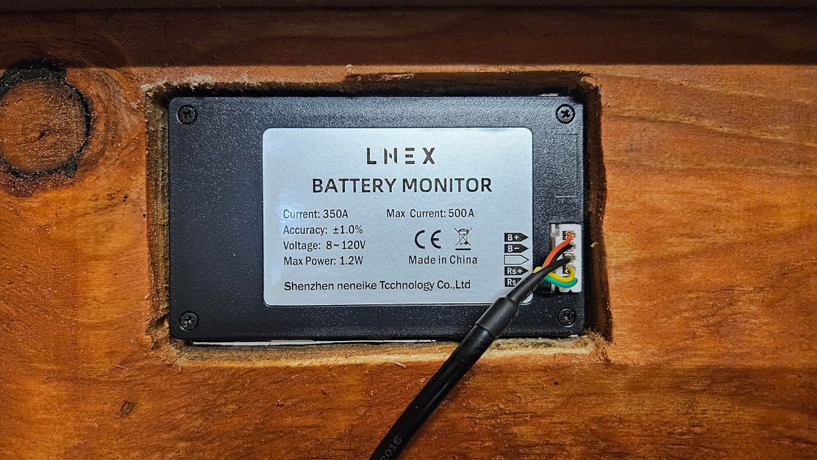 LNEX Portable Battery Monitor with Shunt, 500A Automotive Car Battery Monitor for RV 10V-120V, with High and Low Voltage Programmable Alarm and 26ft Shielded Wire customer photo 2