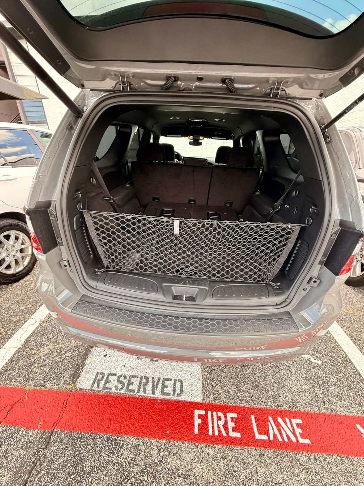 Envelope Style Trunk Mesh Cargo Net for Dodge Durango SXT GT SRT 1998-2026 - Car Accessories - Premium Trunk Organizers and Storage - Cargo Net for SUV - Vehicle Carrier Organizer for Dodge Durango customer photo 1