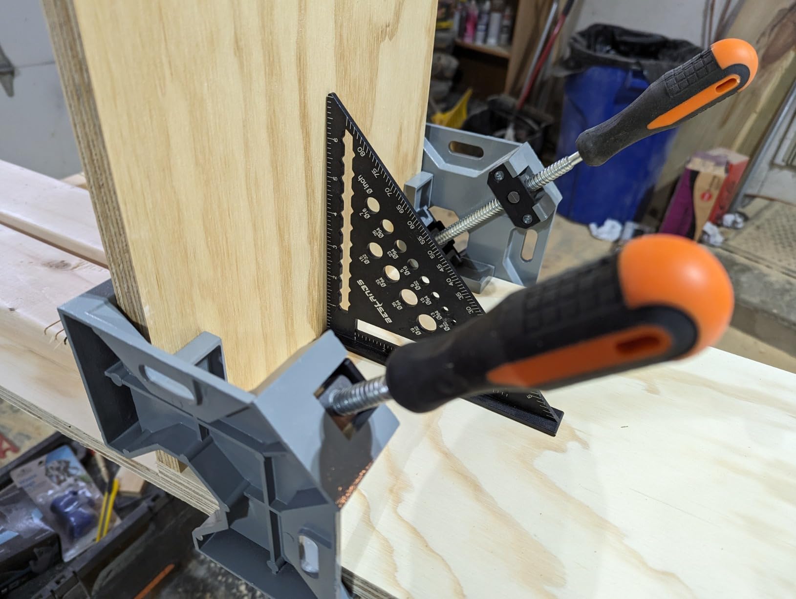 4pcs Corner Clamp - Right Angle 90 Degree Wood Clamps For Woodworking, With Adjustable Swing Jaw Aluminum Alloy Frame, For Welding, DIY Woodworking customer photo 1