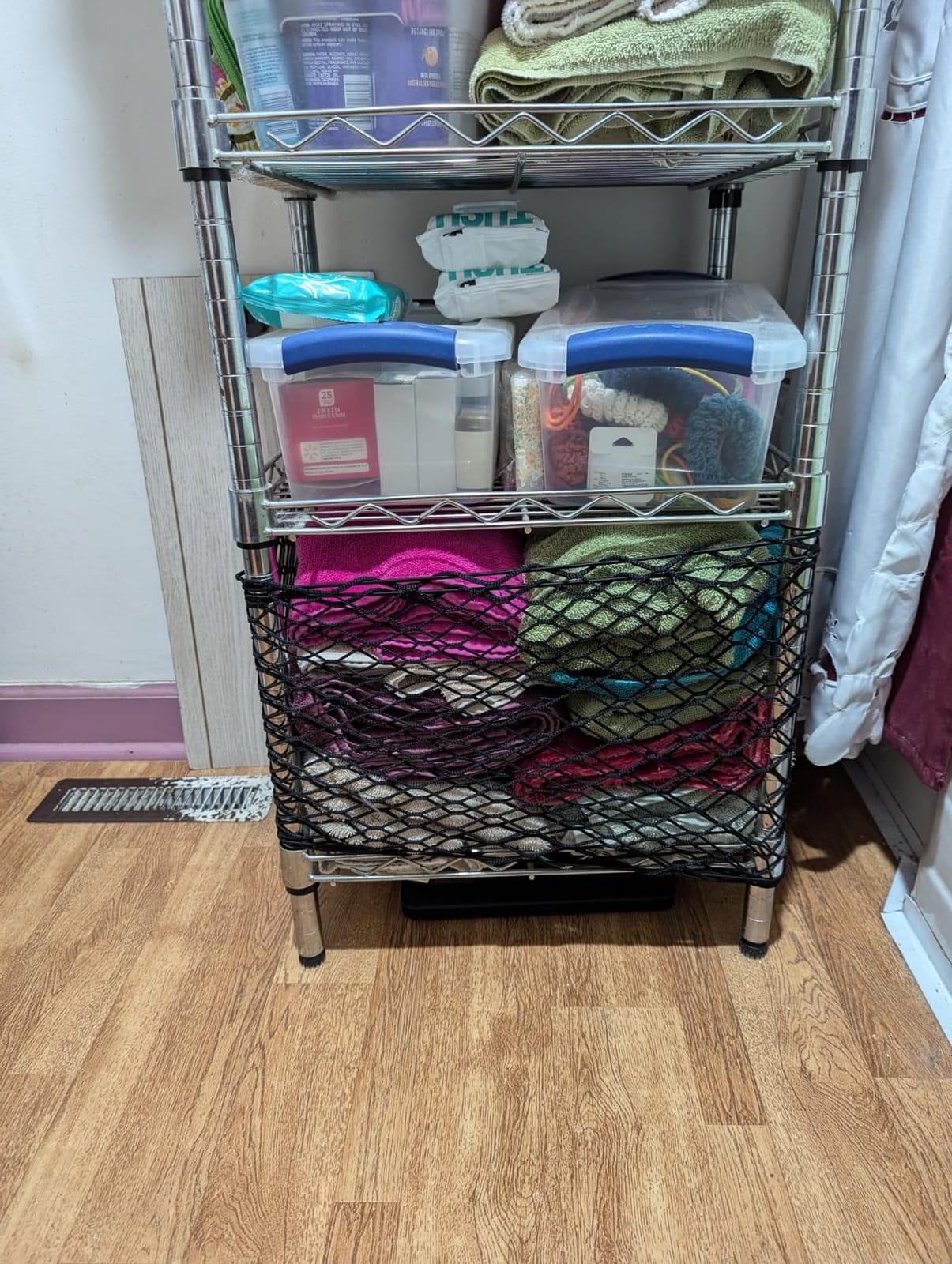 Car Rear Cargo Net, Universal Adjustable Elastic Trunk Cargo Storage Organizer Net Compatible for SUV, Jeep, Truck, Storage Nylon Mesh Double-Layer with Hooks (35.4 x 15.7 Inch) customer photo 2