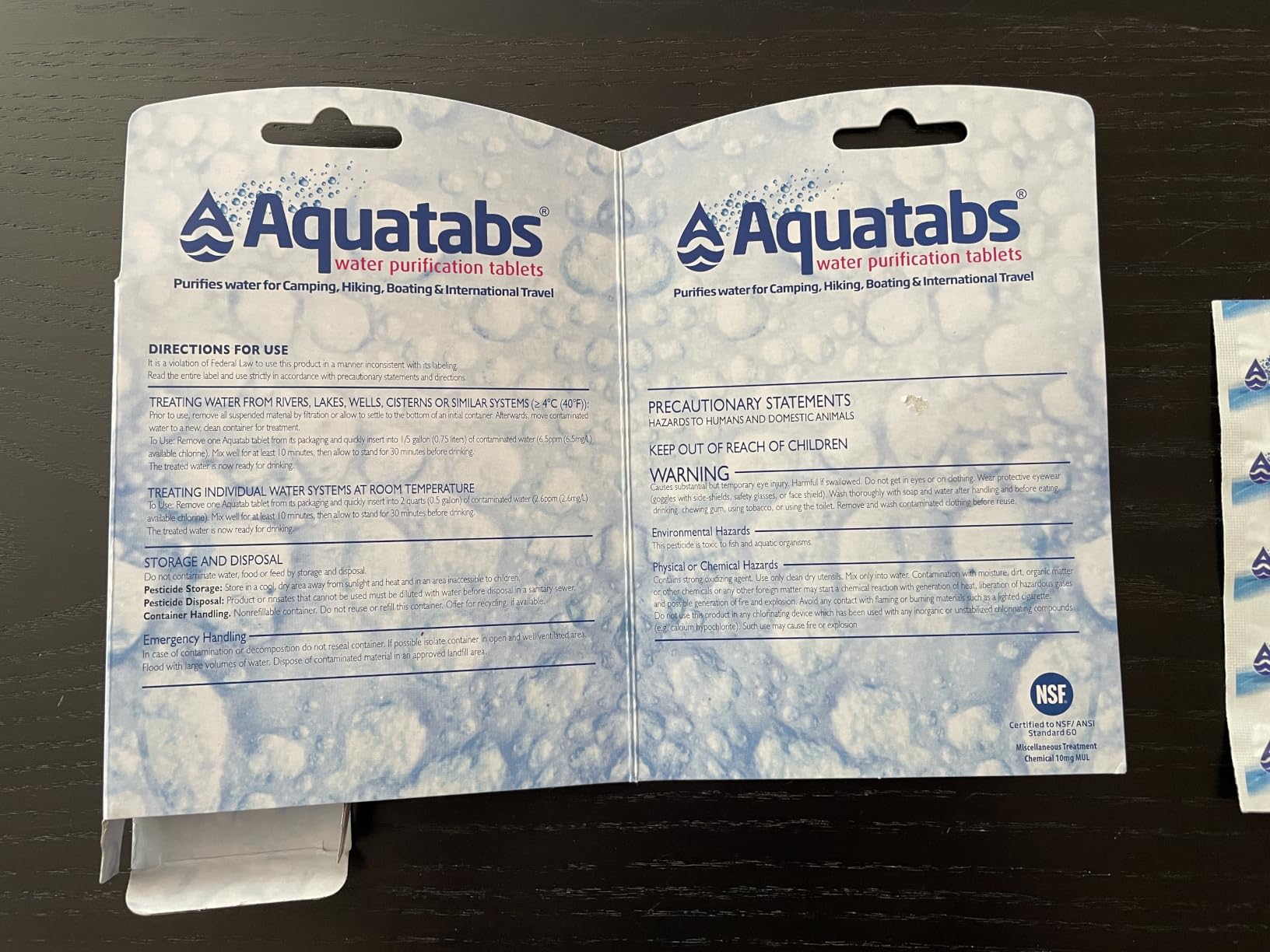 Aquatabs 49mg Water Purification Tablets, 100 Pack, Hiking & Camping customer photo 1