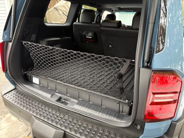 Amiss Cargo Net Stretchable, Car Exterior Accessories, Adjustable Elastic Trunk Storage Net with Hook for SUVs, Cars and Trucks (35.4x15.8 Inch) customer photo 1
