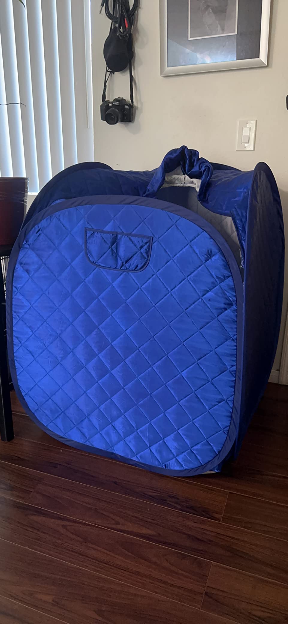 Smartmak Portable Sauna Kit, one Person Full Body at Home Spa Hat Tent, Sauna Box Include 2L Steamer with Remote Control for Relaxation110V US Plug-Dark Grey customer photo 2