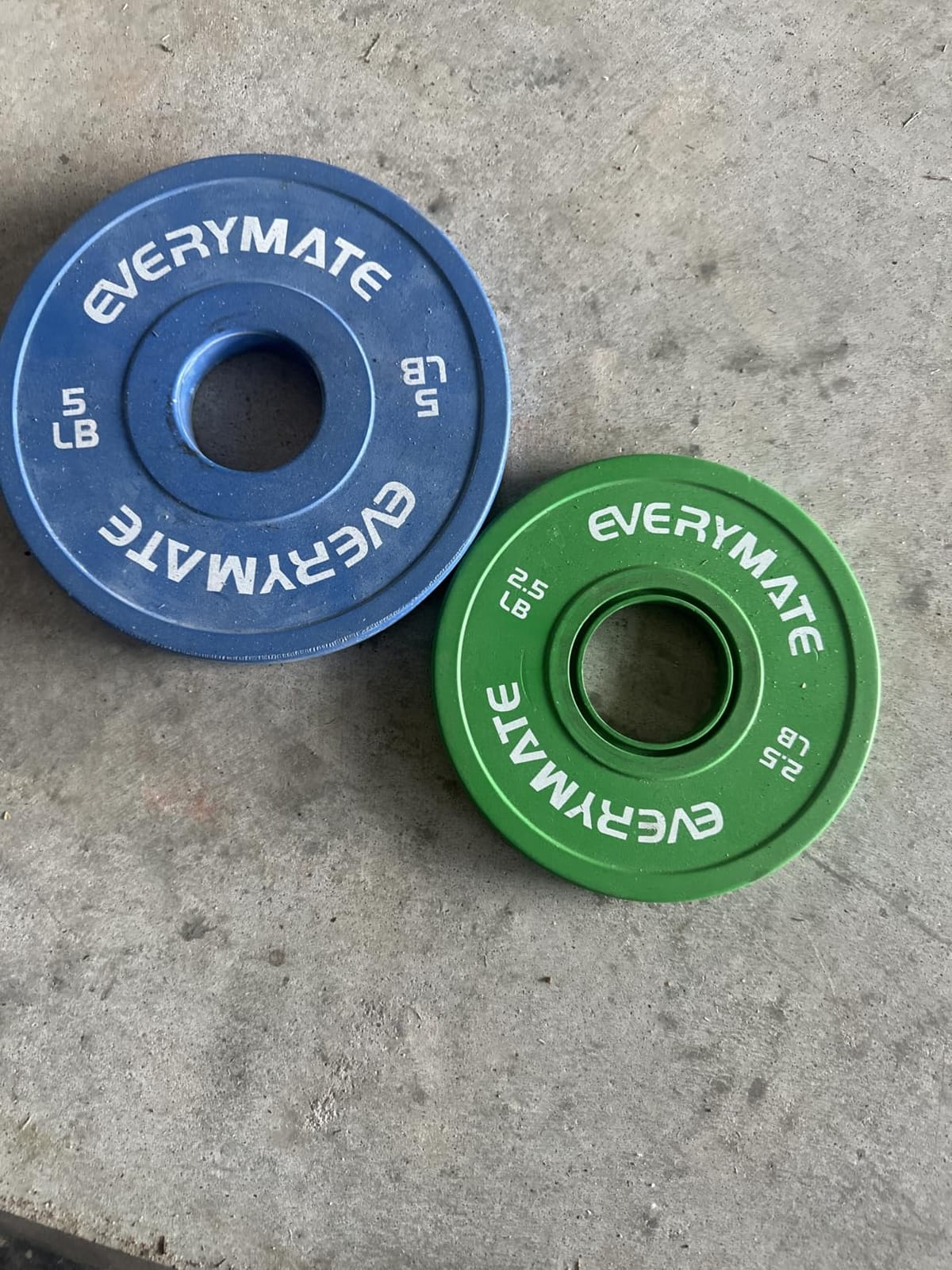 EVERYMATE Change Weight Plates 1.25LB 2.5LB 5LB Set Fractional Plate Olympic Bumper Plates for Cross Training Bumper Weight Plates Steel Insert Strength Training Weight Plates customer photo 1
